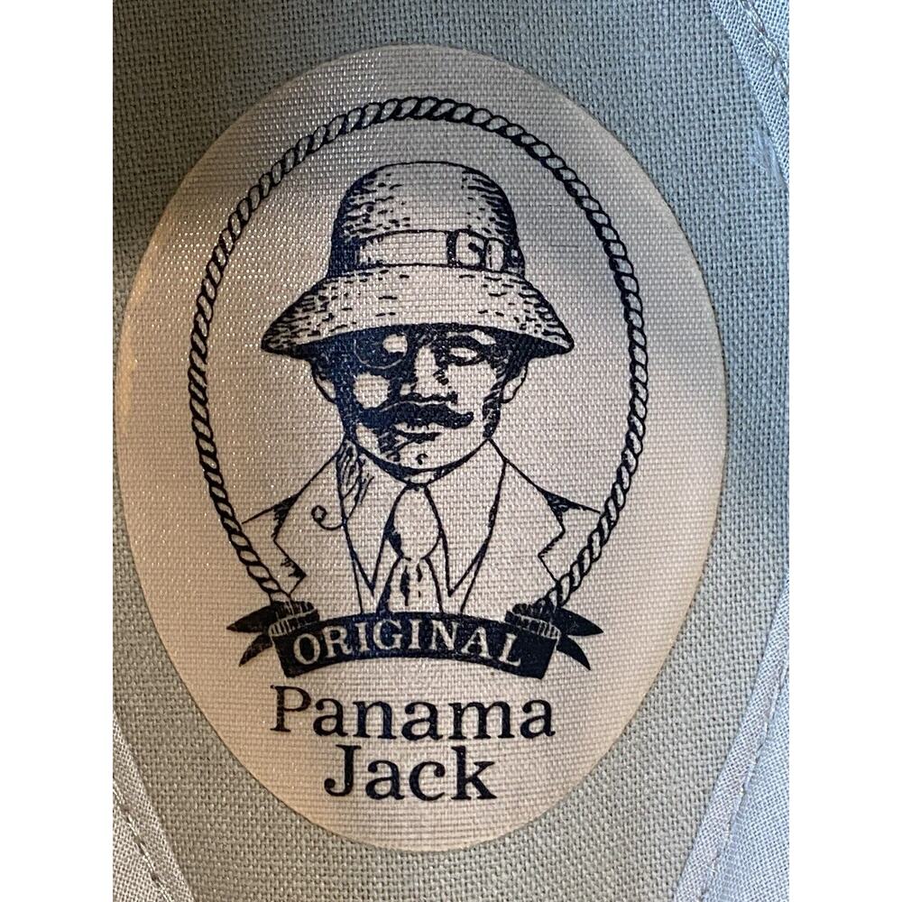 Vintage Original Panama Jack Canvas Safari Hat Mens Large Khaki Vented Fedora - Picture 9 of 12